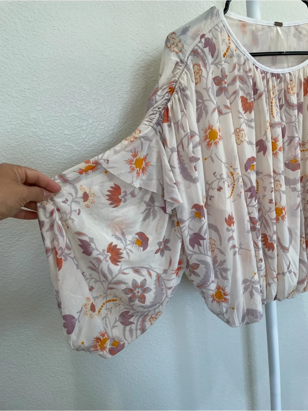 Free People Wildflower Honey Floral Top Small